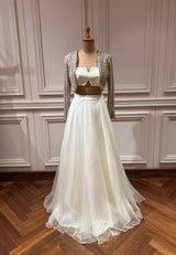 SAMPLE / IVORY LEHENGA & EMBELLISHED JACKET