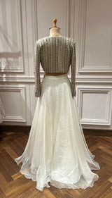 SAMPLE / IVORY LEHENGA & EMBELLISHED JACKET