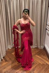 SAMPLE / RED SHARARA SET